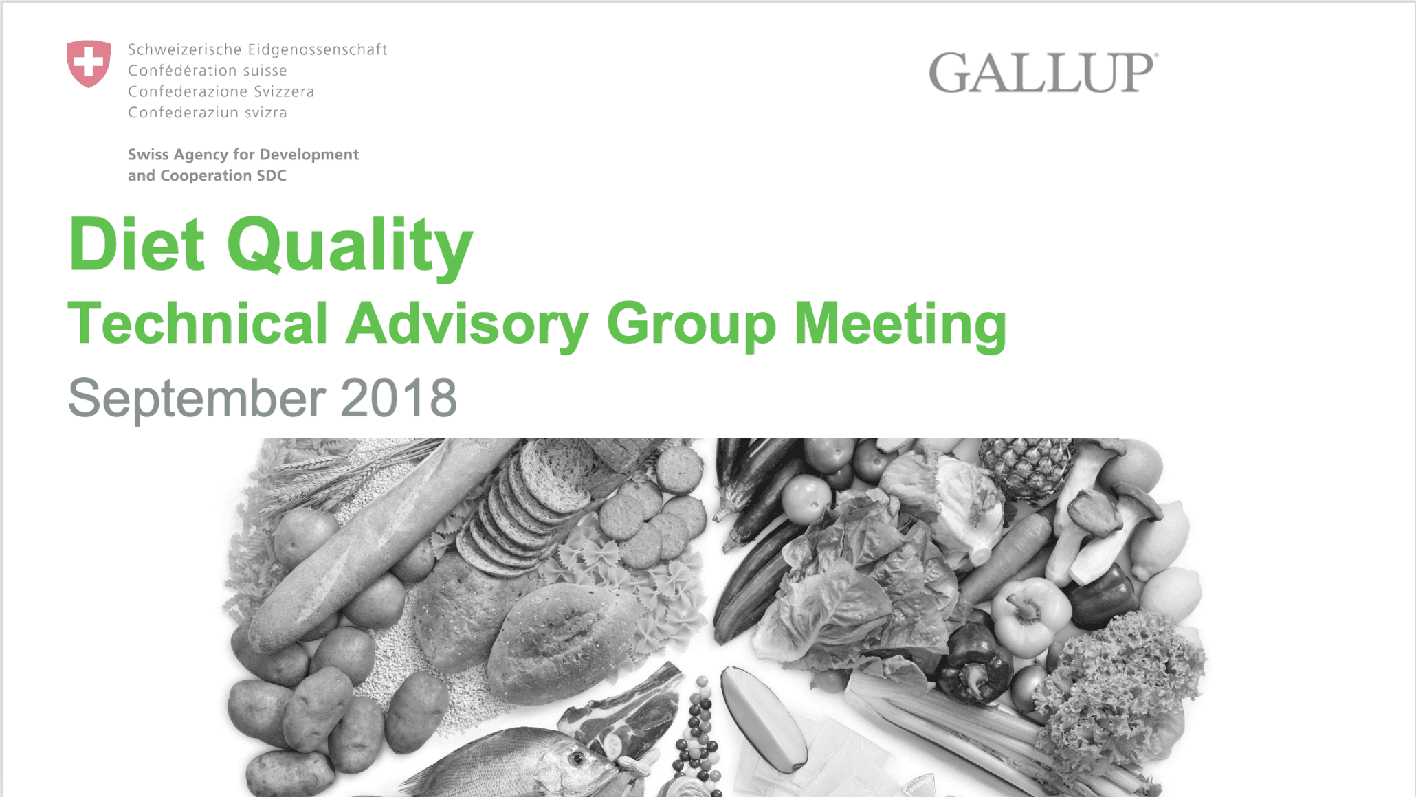 Technical Advisory Group (TAG) meeting - review of approach