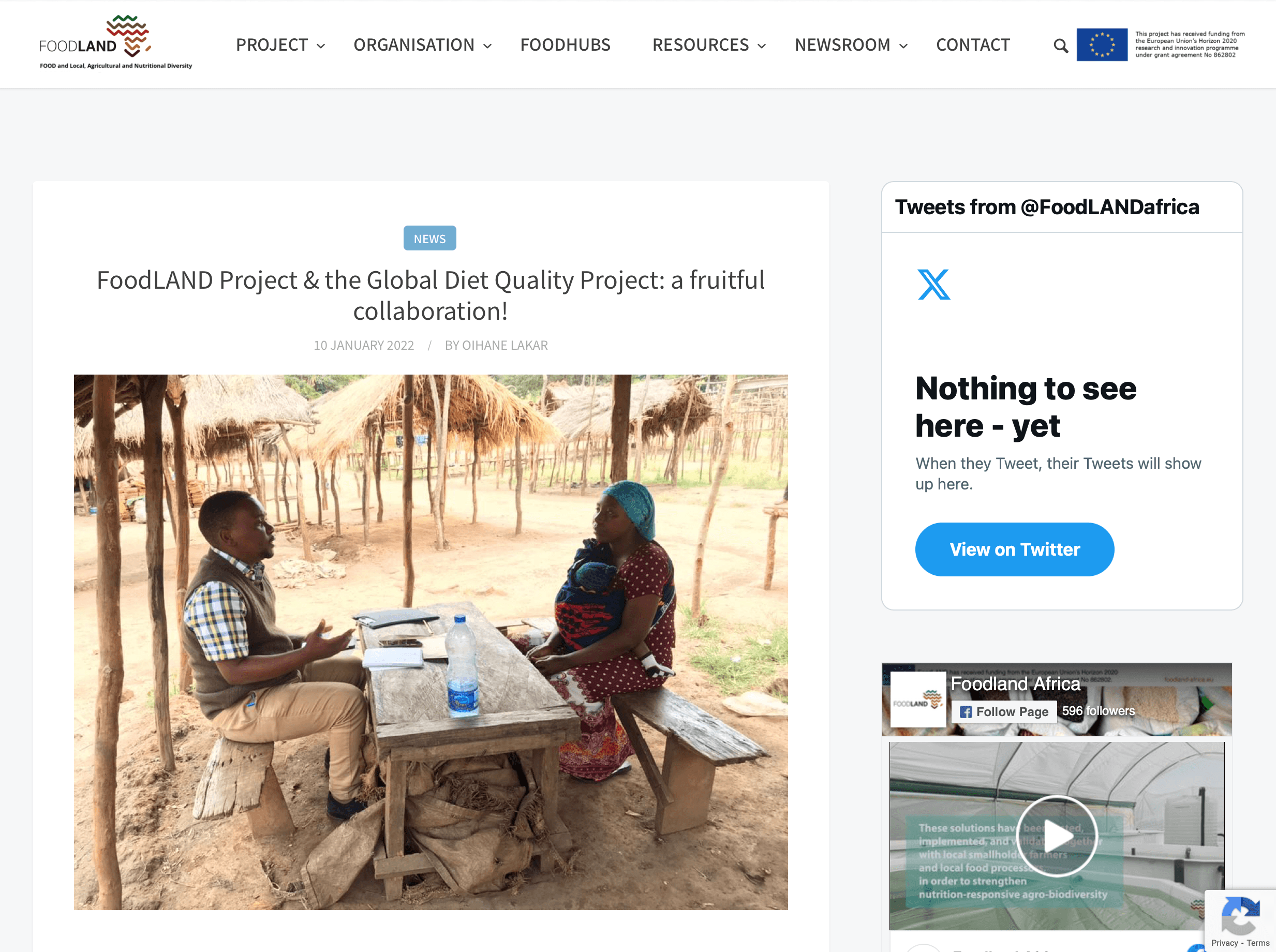 FoodLAND Project & the Global Diet Quality Project: a fruitful collaboration!