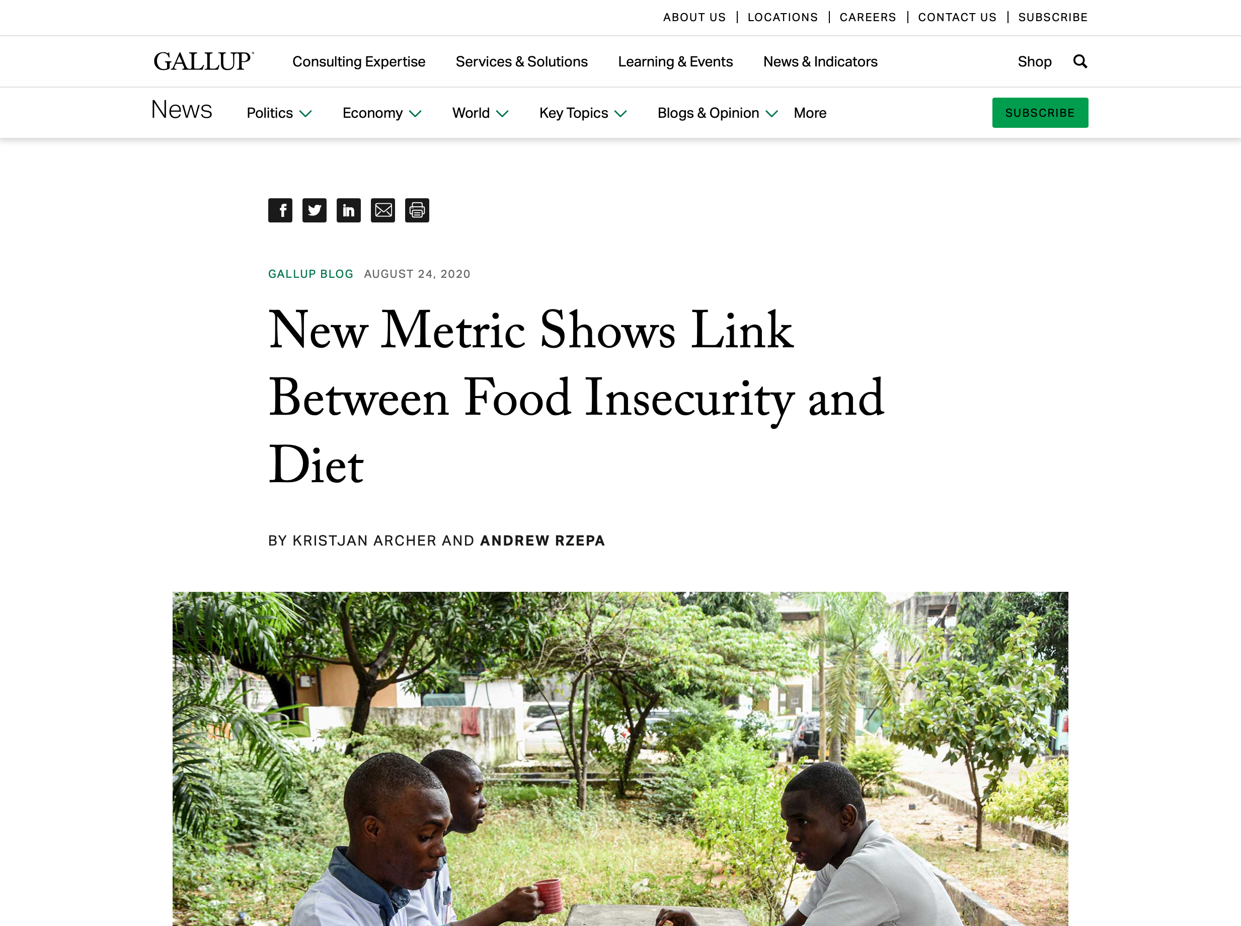 New Metric Shows Link Between Food Insecurity and Diet