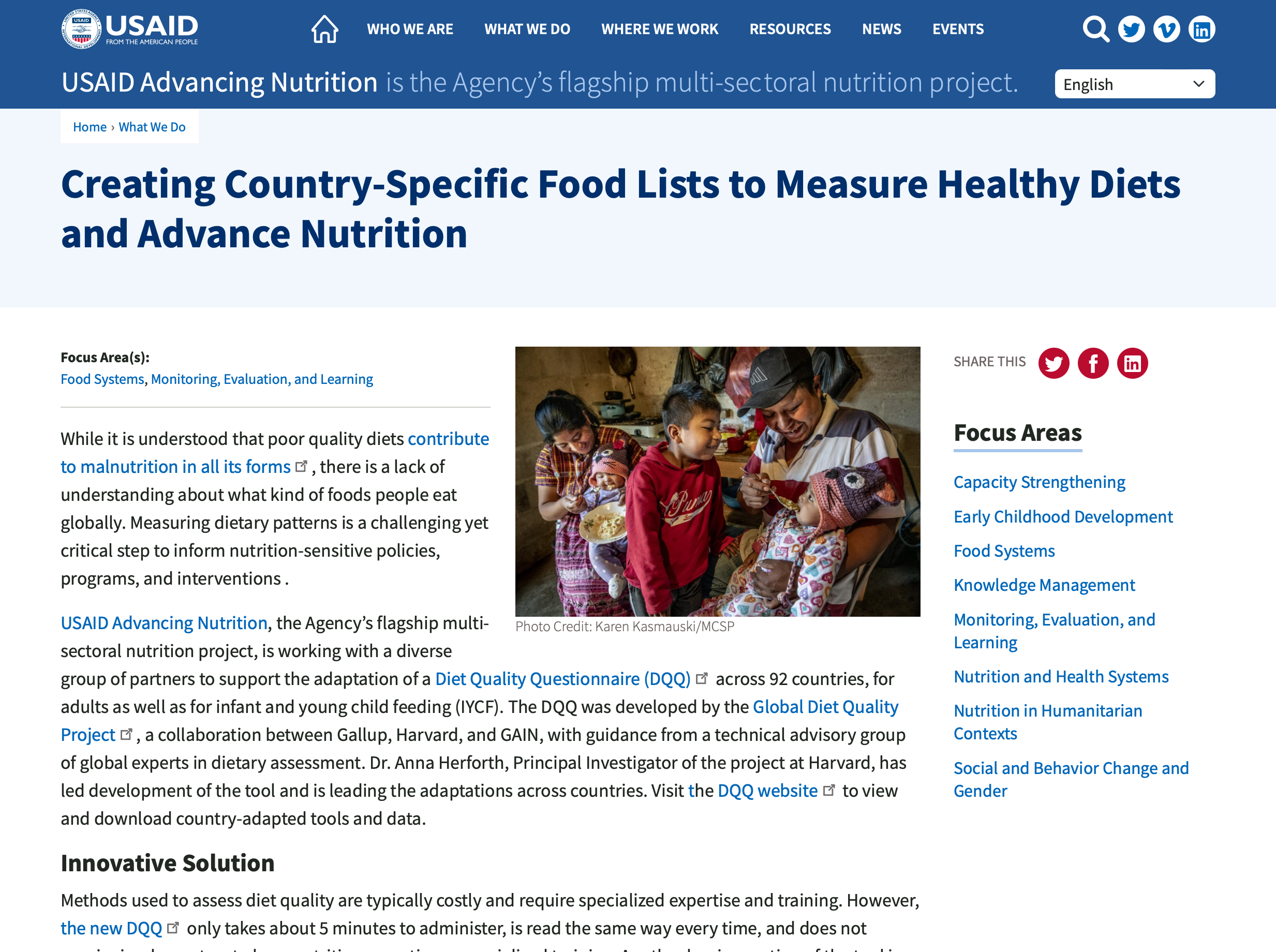 Creating Country-Specific Food Lists to Measure Healthy Diets and Advance Nutrition
